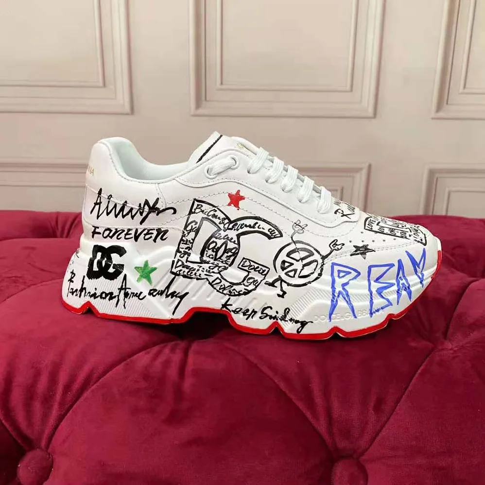 Dolce Gabbana D&G Calfskin Nappa Daymaster Sneakers for Women in Black Dolce Gabbana D&G Calfskin Nappa Daymaster Sneakers for Women in Black