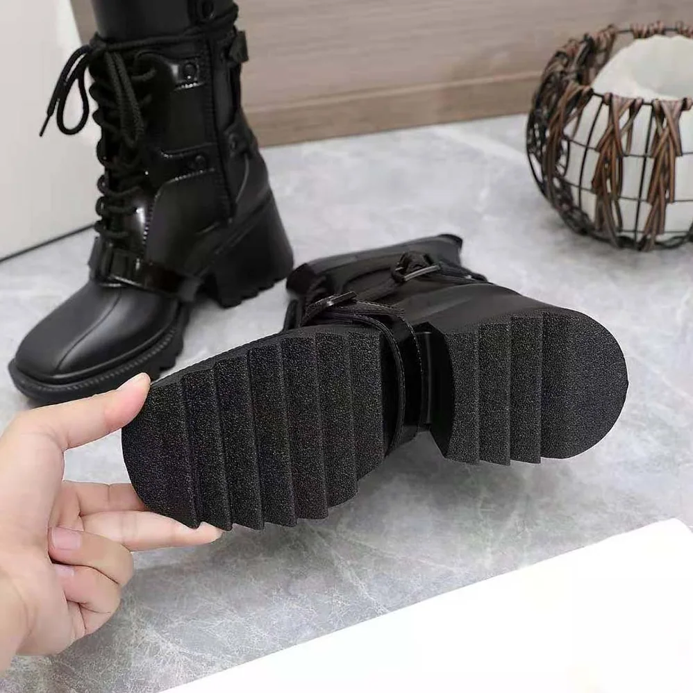 Chloe Harnessed Betty Rain Boot in PVC for Women in Black Chloe Harnessed Betty Rain Boot in PVC for Women in Black
