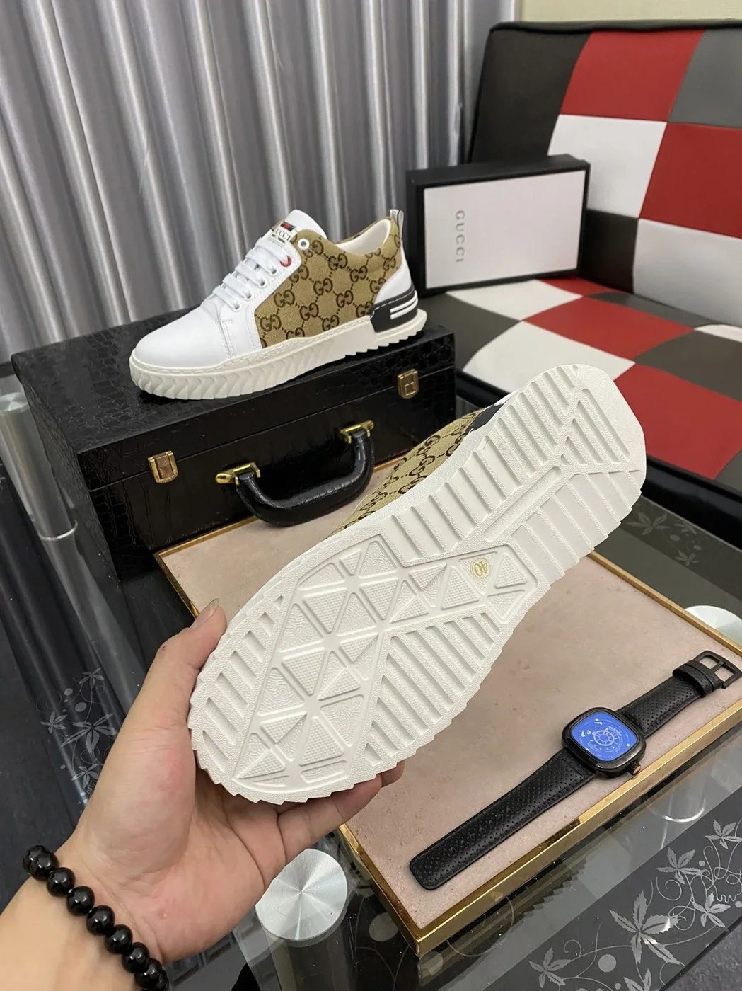 Gucci GG Ace Sneaker Yellow And White for Men
