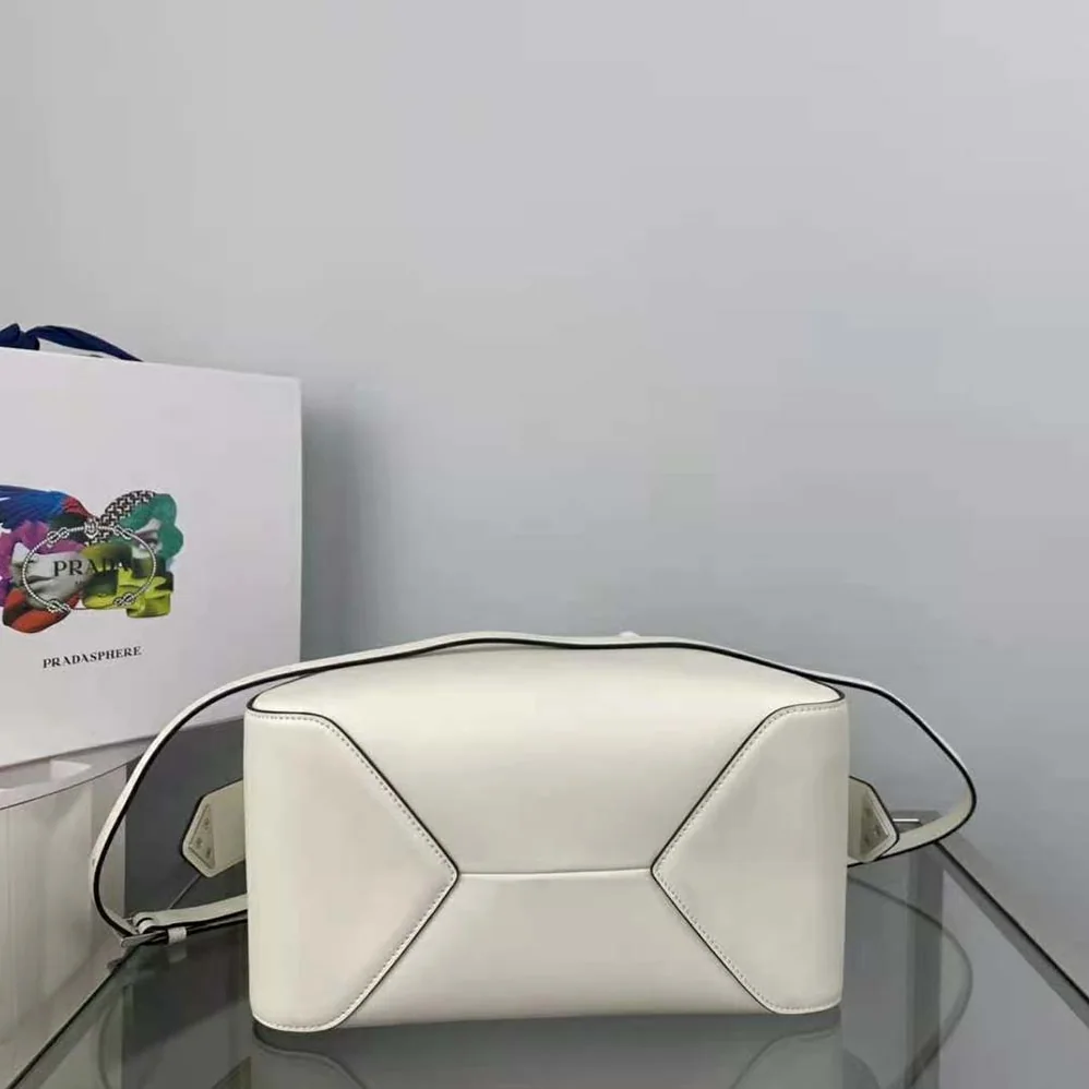 Prada Small Leather Prada Supernova Handbag for Women in White Prada Small Leather Prada Supernova Handbag for Women in White