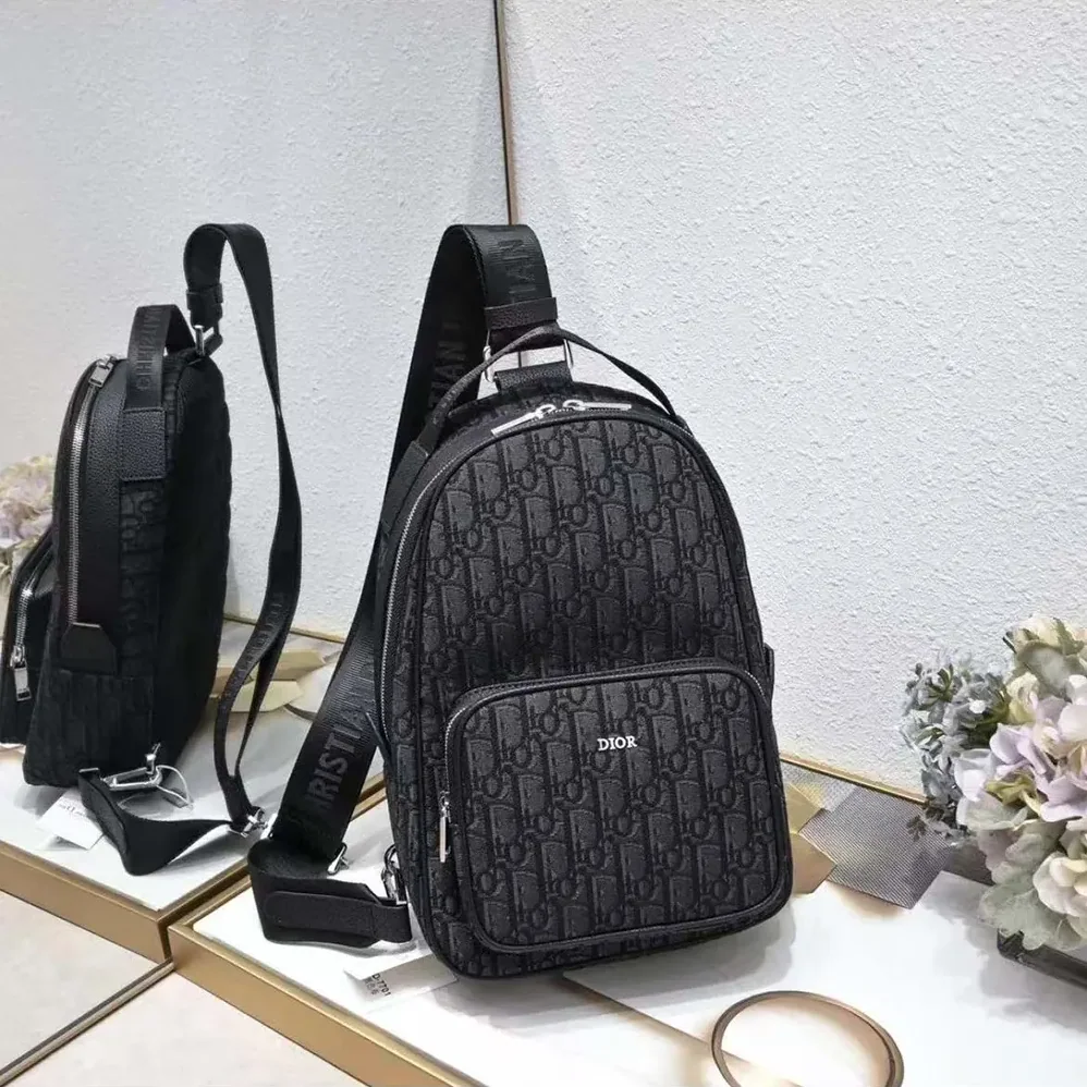 Dior Mini Rider Backpack Black Dior Oblique Jacquard for Men