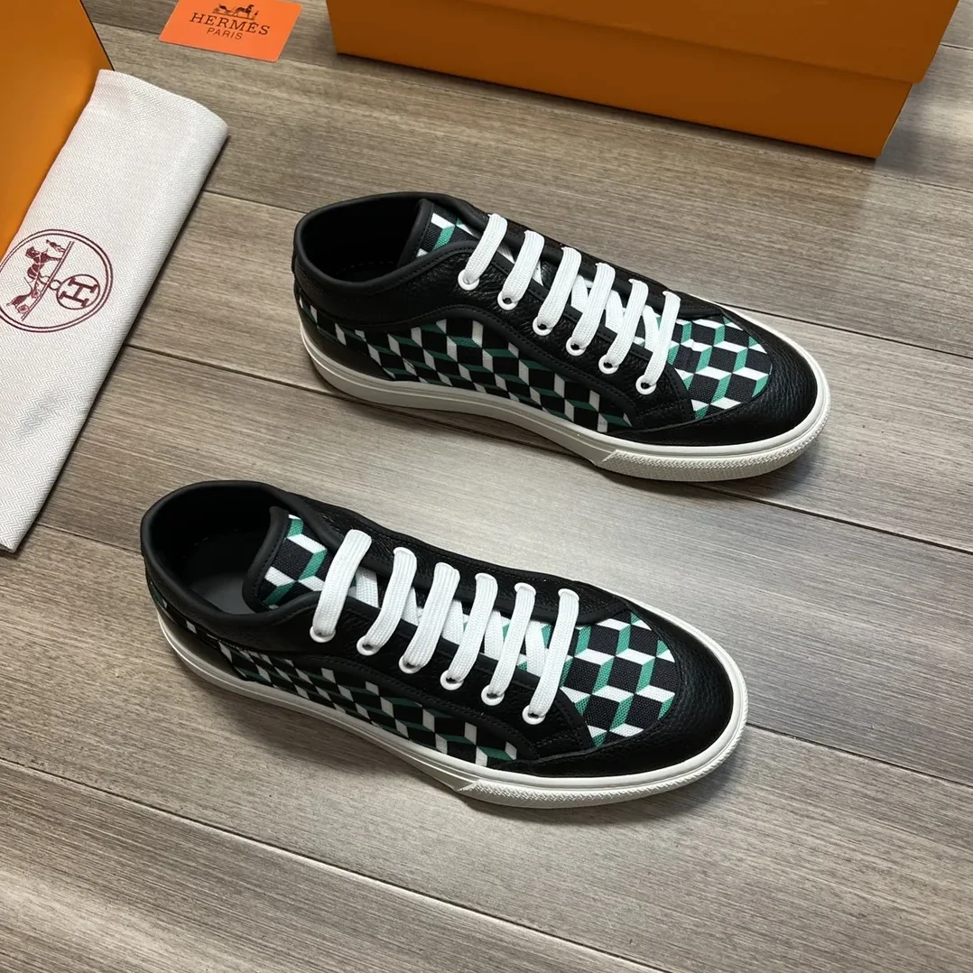 Hermes Enjoy Sneaker Black And Green