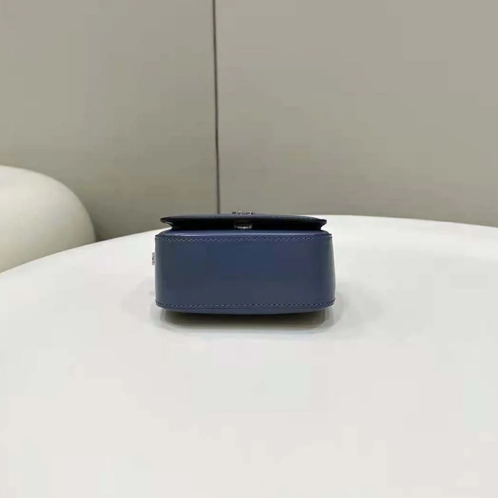 Fendi Nano Bag F Blue Leather Mini for Women in Bag Fendi Nano Bag F Blue Leather Mini for Women in Bag