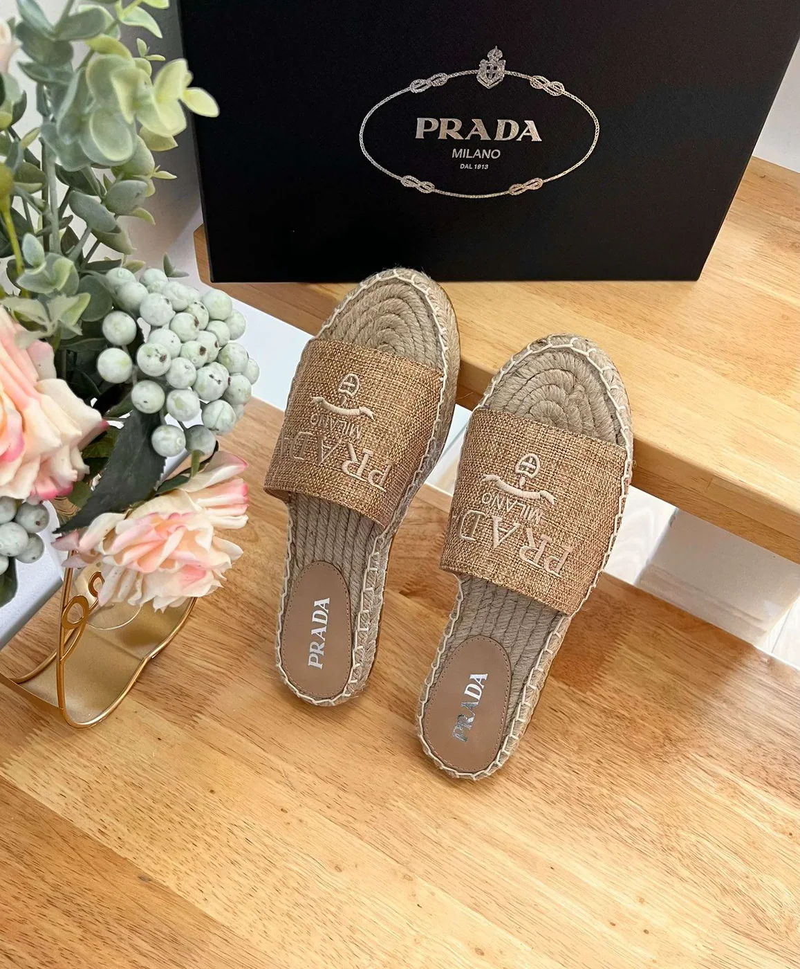Prada Fabric Espadrilles Brown Prada Fabric Espadrilles Brown