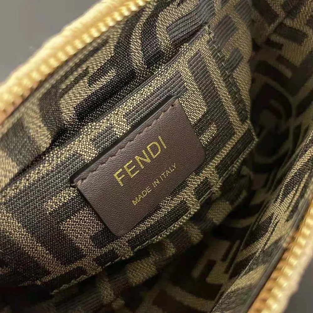 Fendi By The Way Mini Natural Straw Small Boston Bag for Women