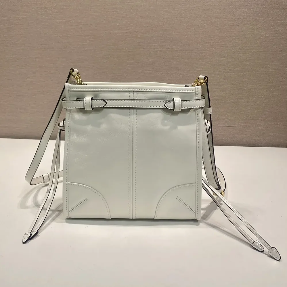 Prada Bonnie Leather Mini Shoulder Bag for Women in White Prada Bonnie Leather Mini Shoulder Bag for Women in White
