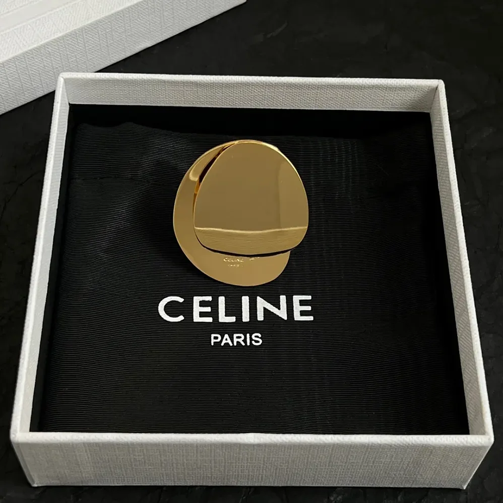 Celine Petale Ring in Brass with Gold Finish for Women