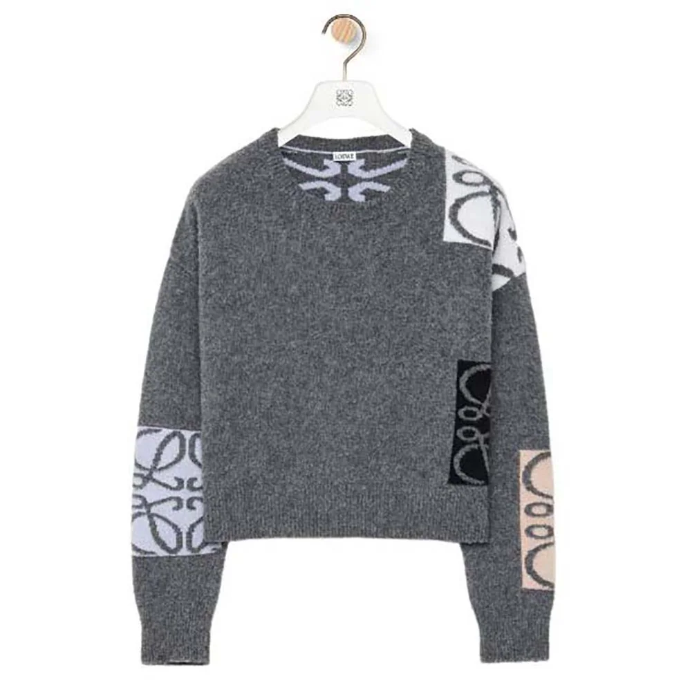 Loewe Sweater in Wool for Men in Gray Loewe Sweater in Wool for Men in Gray