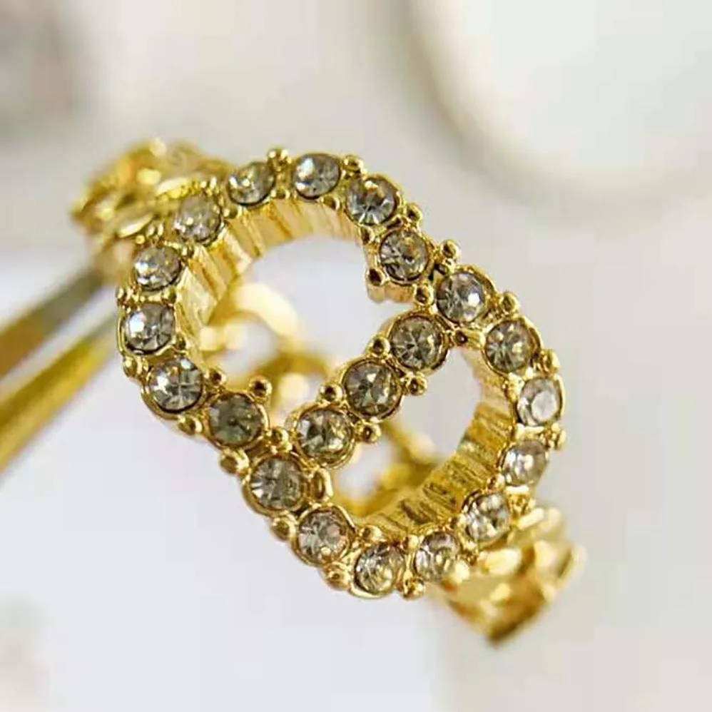Dior Clair D Lune Ring Gold-Finish Metal and White Crystals for Women Dior Clair D Lune Ring Gold-Finish Metal and White Crystals for Women