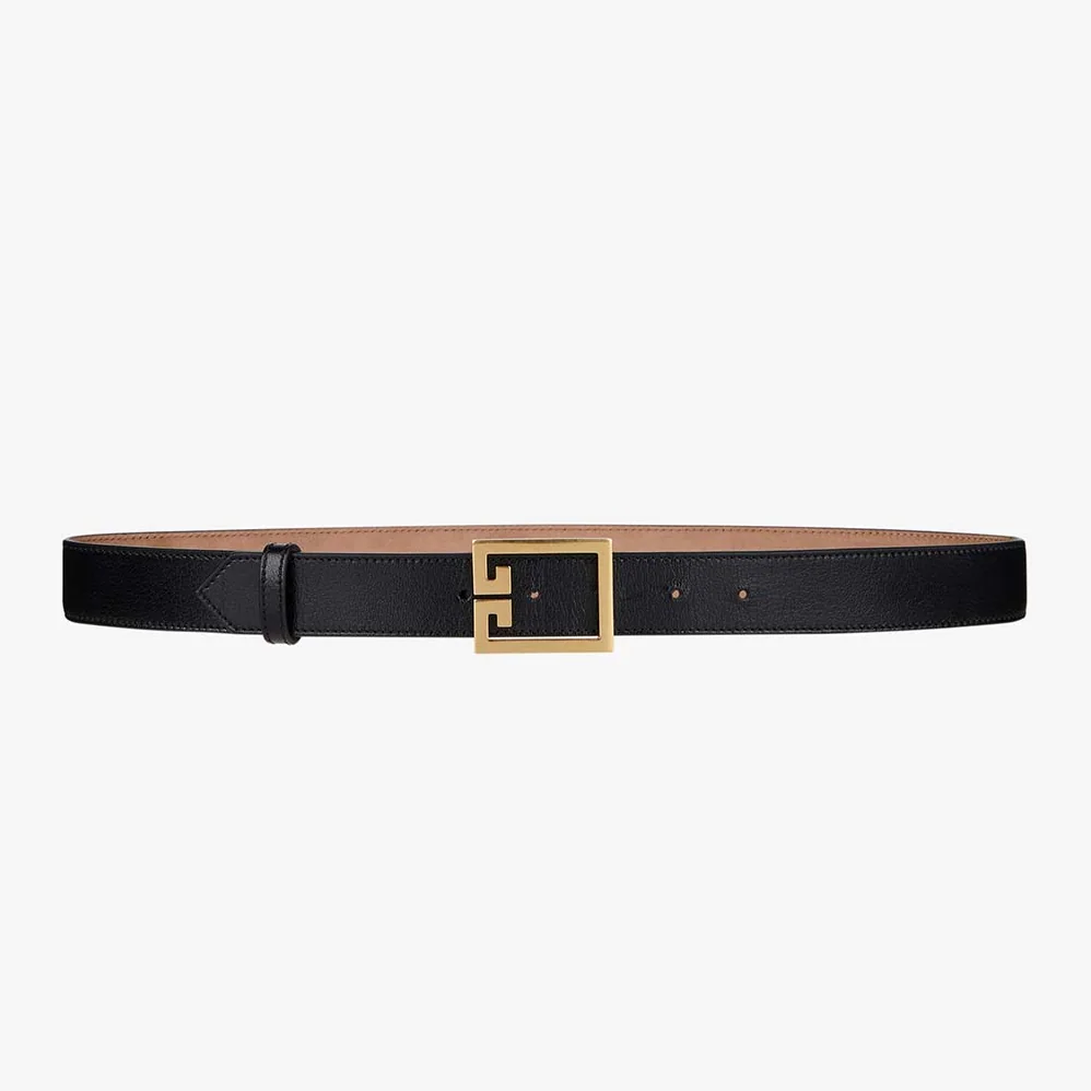 Givenchy Double G Belt in Leather for Women in Black Givenchy Double G Belt in Leather for Women in Black