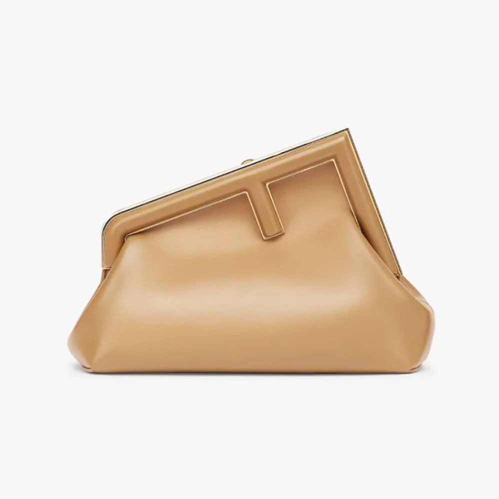 Fendi First Small Beige Leather Bag for Women