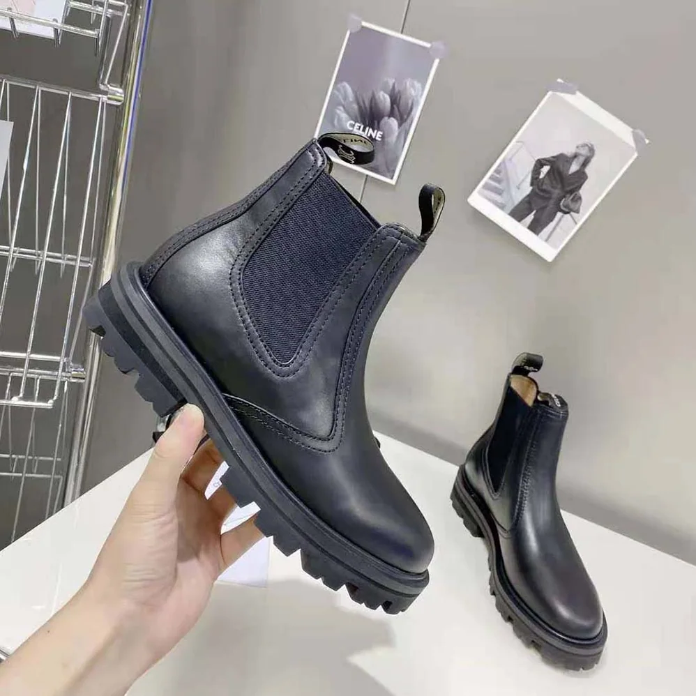 Celine Margaret Chelsea Boot in Shiny Bull for Men