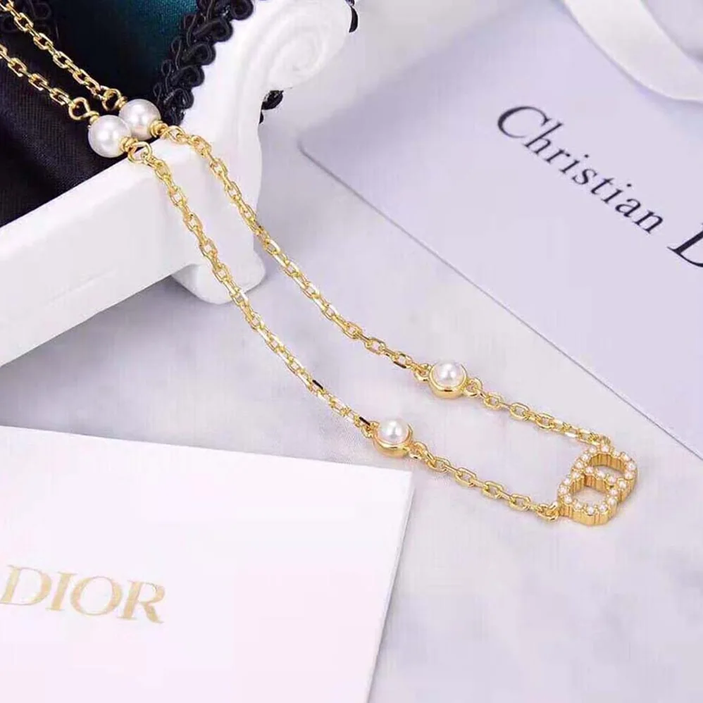 Dior Clair D Lune Necklace Gold for Women in Finish Metal