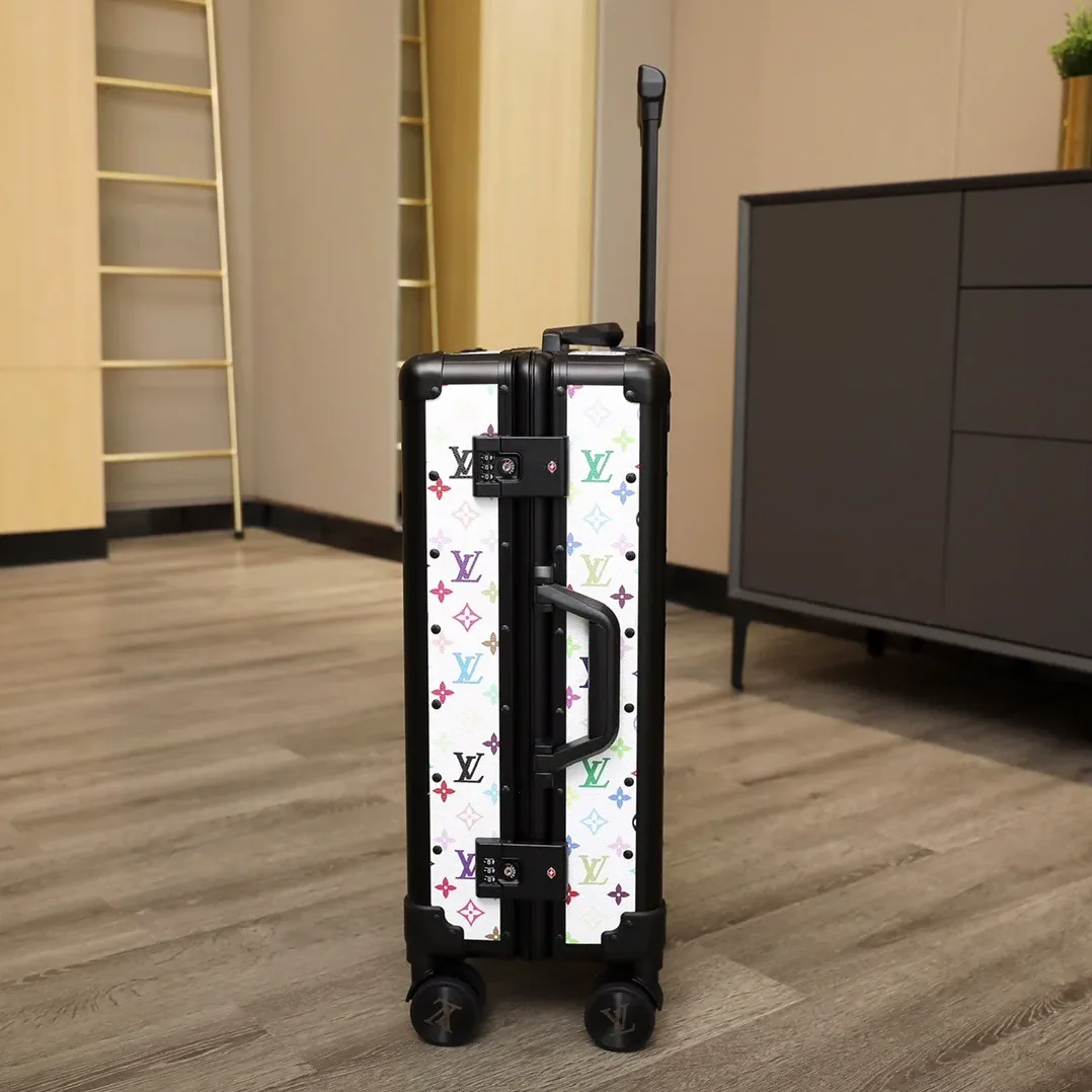 Louis Vuitton Horizon 55 Suitcase in White Black Hardware Louis Vuitton Horizon 55 Suitcase in White Black Hardware