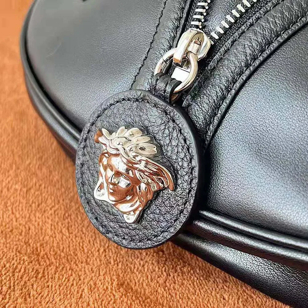 Versace Repeat Small Hobo Bag in Black for Women Versace Repeat Small Hobo Bag in Black for Women