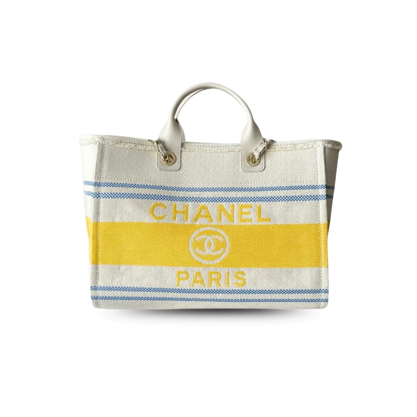 Chanel Deauville Large Tote Bag in Sand Gold Hardware