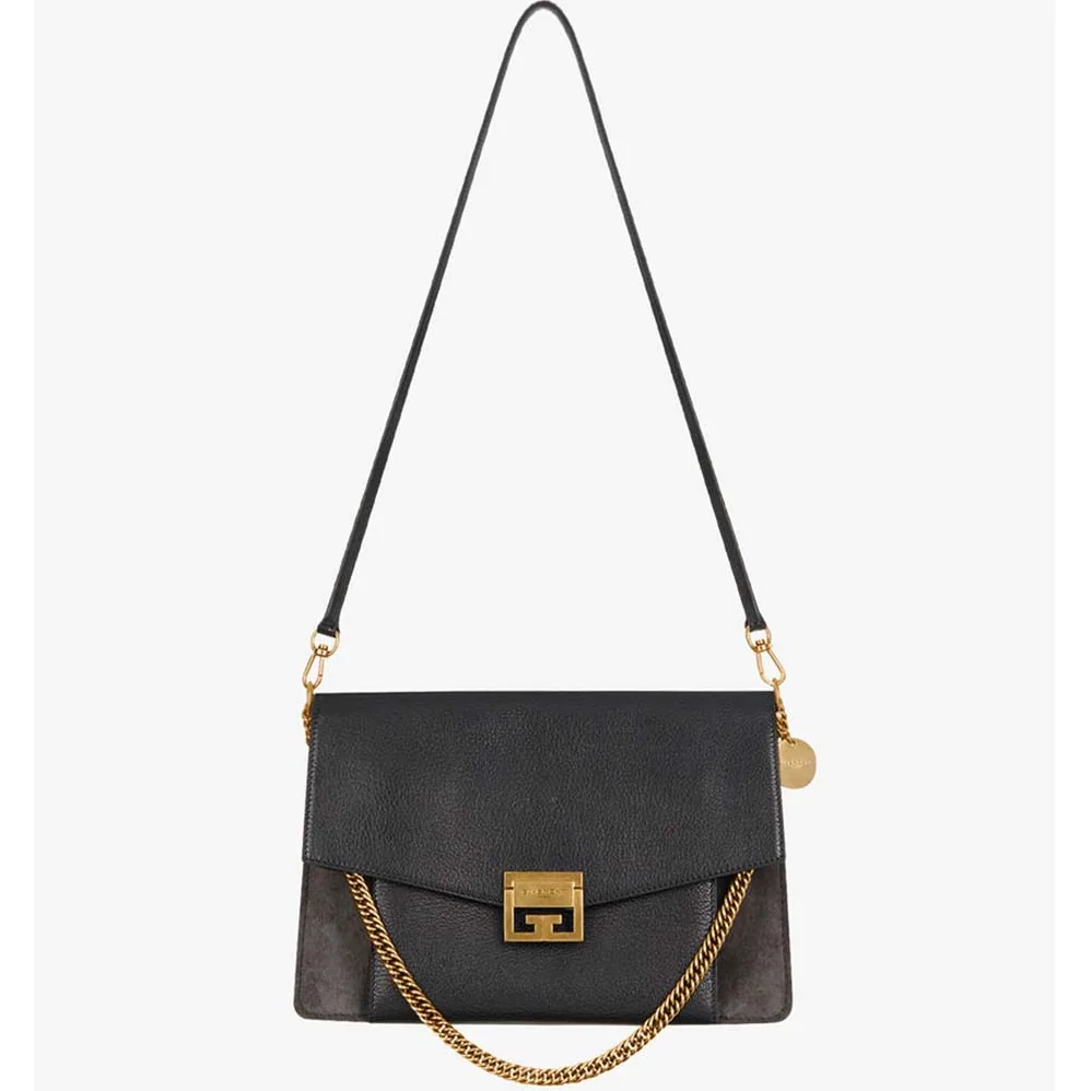 Givenchy Two-Toned Medium GV3 Bag Leather and Suede for Women in Black Givenchy Two-Toned Medium GV3 Bag Leather and Suede for Women in Black