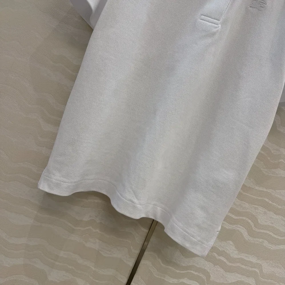 Burberry Check Collar Cotton Polo Shirt for Women in White Burberry Check Collar Cotton Polo Shirt for Women in White