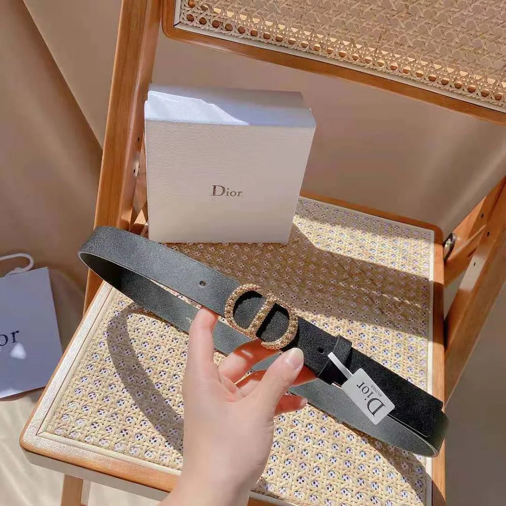 Dior 30 Montaigne Crystals Belt Black Smooth Calfskin and Silver-Tone Crystals 27 MM for Women Dior 30 Montaigne Crystals Belt Black Smooth Calfskin and Silver-Tone Crystals 27 MM for Women