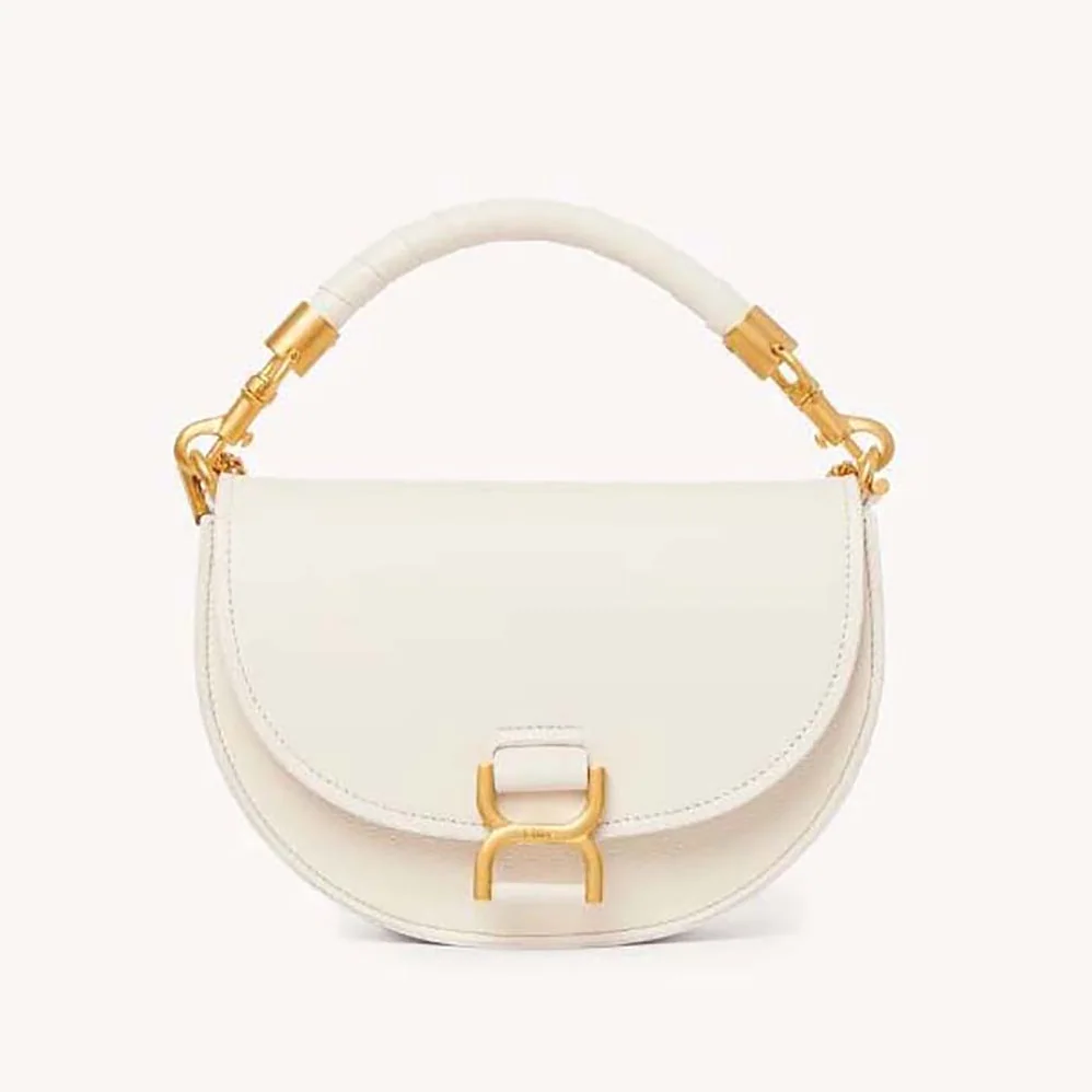 Chloé Marcie Chain Flap Bag for Women in White Chloé Marcie Chain Flap Bag for Women in White