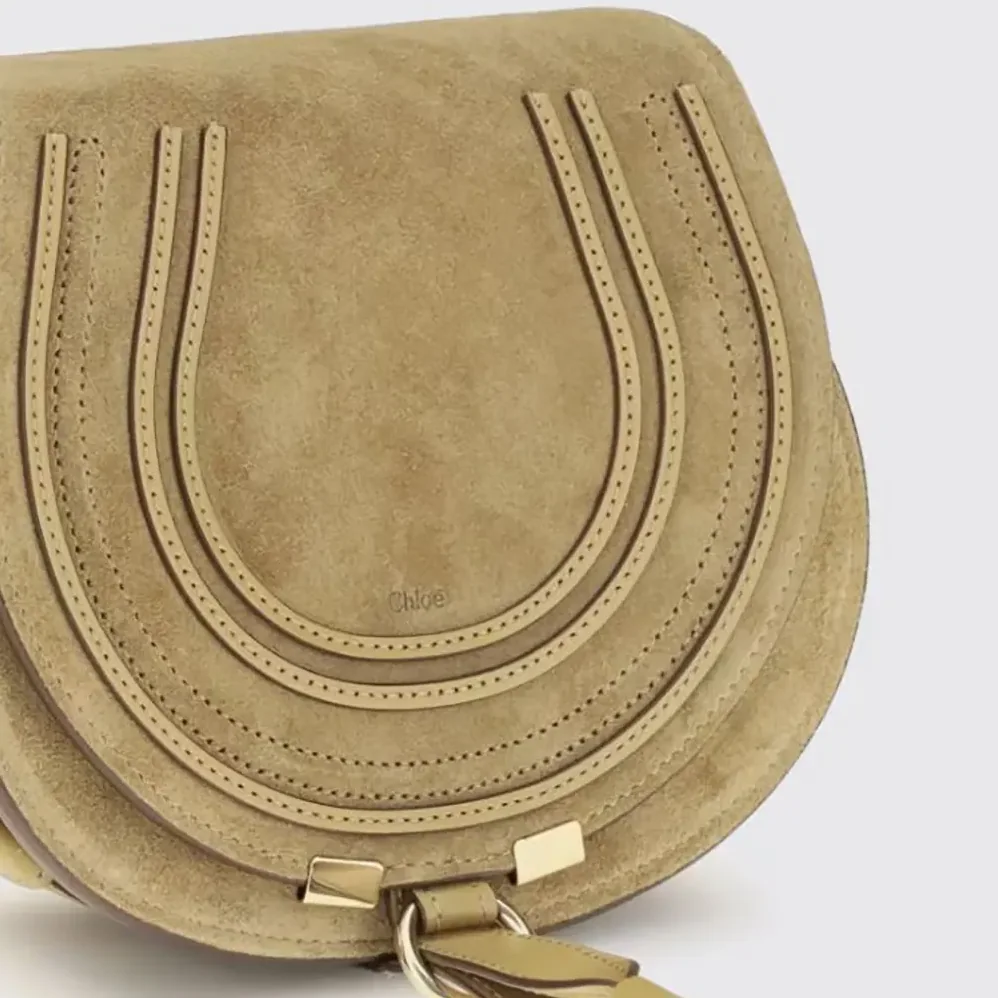 Chloe Marcie Small Shoulder Bag in Suede for Women in Neutral Chloe Marcie Small Shoulder Bag in Suede for Women in Neutral