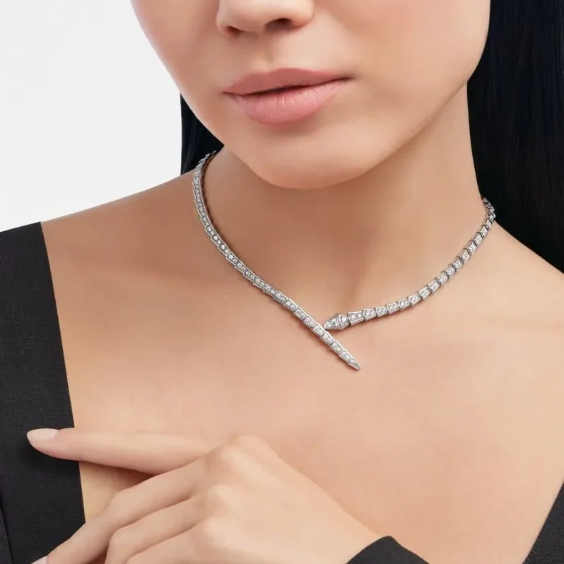 Bvlgari Serpenti Viper Necklace White Gold Bvlgari Serpenti Viper Necklace White Gold