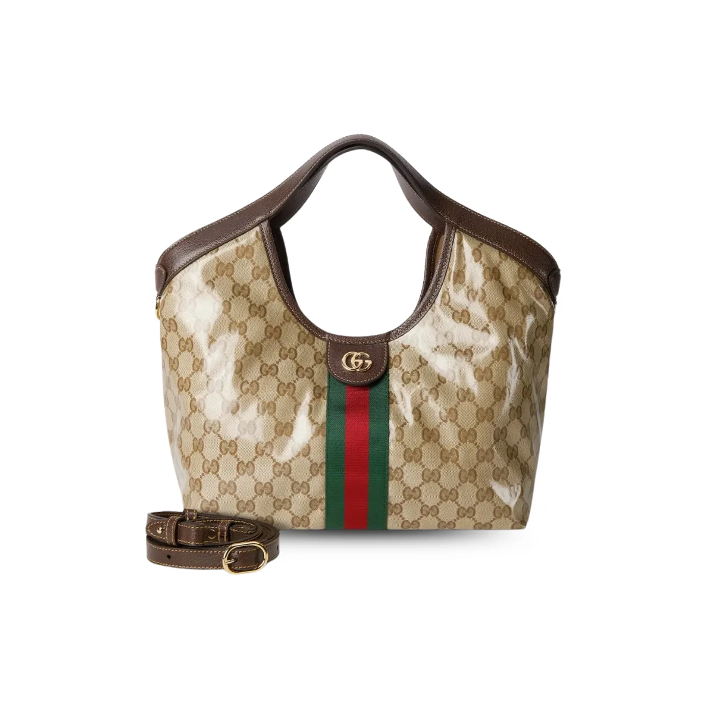 Gucci Giglio Small Tote Bag / Sand And Brown Gold Hardware