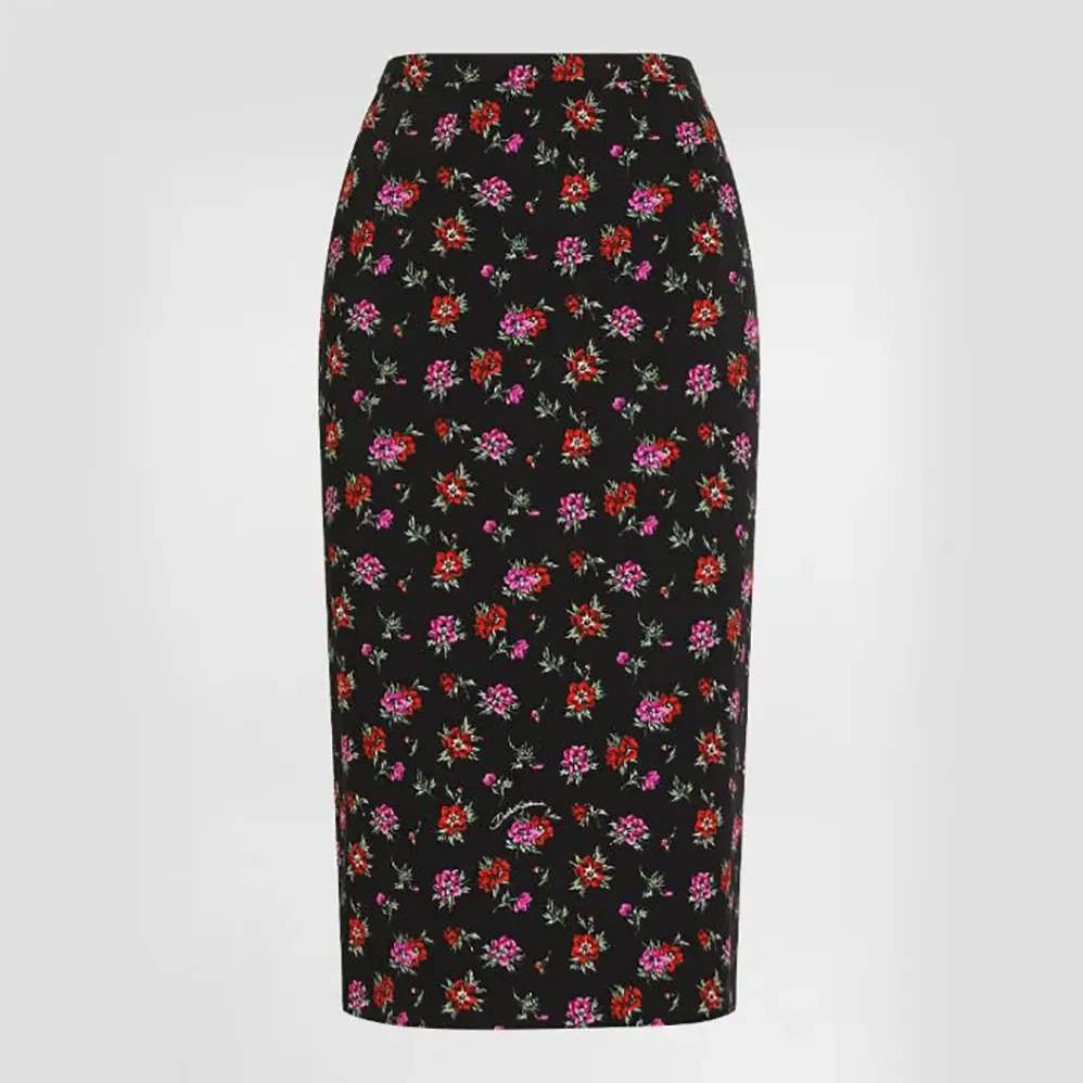 Dolce Gabbana D&G Floral for Women in Print Straight Skirt Dolce Gabbana D&G Floral for Women in Print Straight Skirt