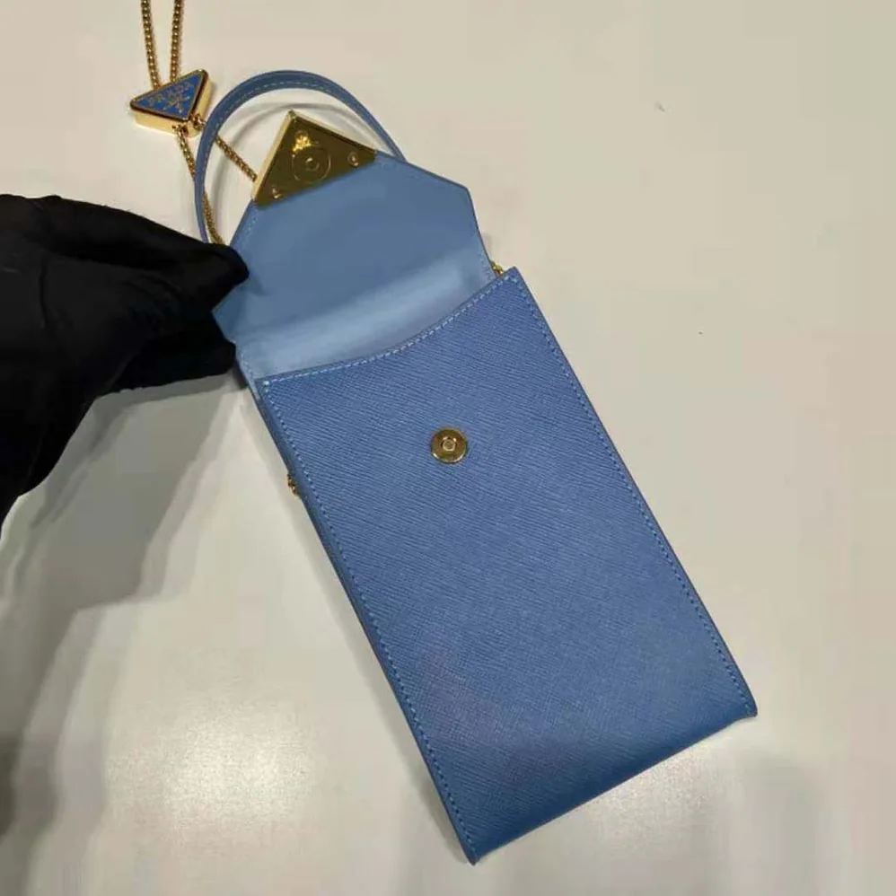 Prada Saffiano Leather Mini-Bag for Women in Blue