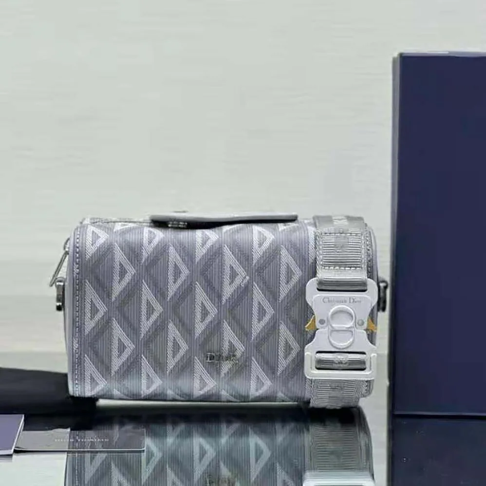 Dior Lingot 22 Bag Dior Gray CD Diamond Canvas for Men