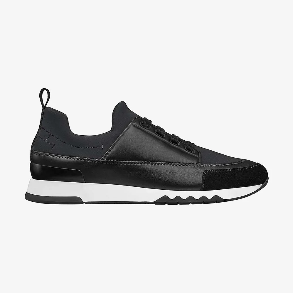 Hermes Shoes Stadium Sneaker for Men in Black Hermes Shoes Stadium Sneaker for Men in Black