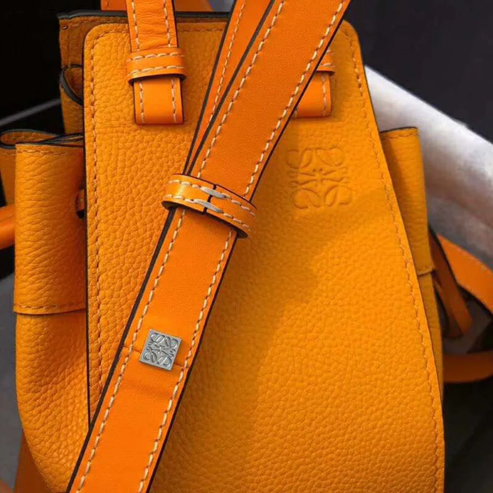 Loewe Hammock Dw Mini Bag in Nappa Calf for Women in Orange