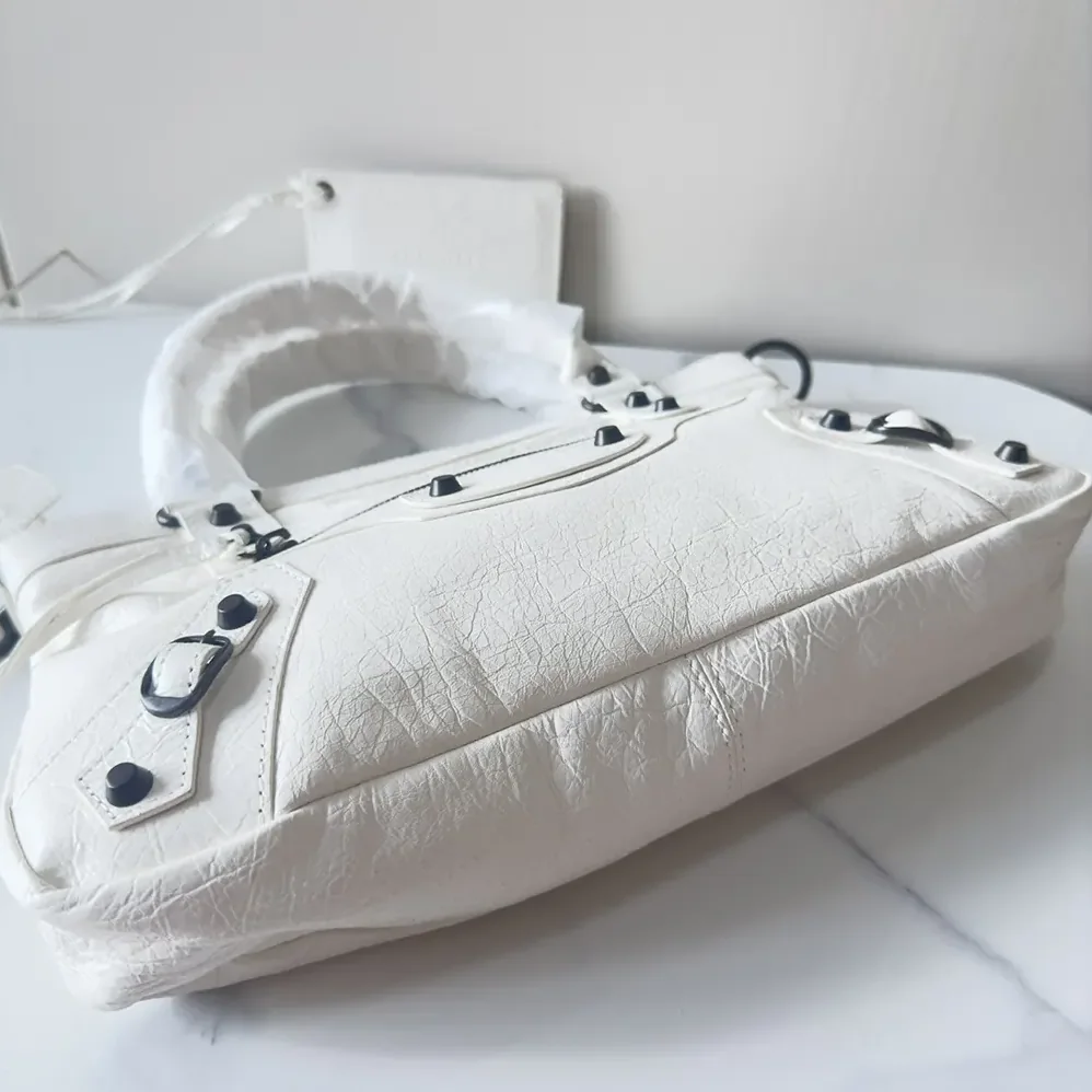 Balenciaga Le City First Bag In White Arena Storico Lambskin for Women Balenciaga Le City First Bag In White Arena Storico Lambskin for Women