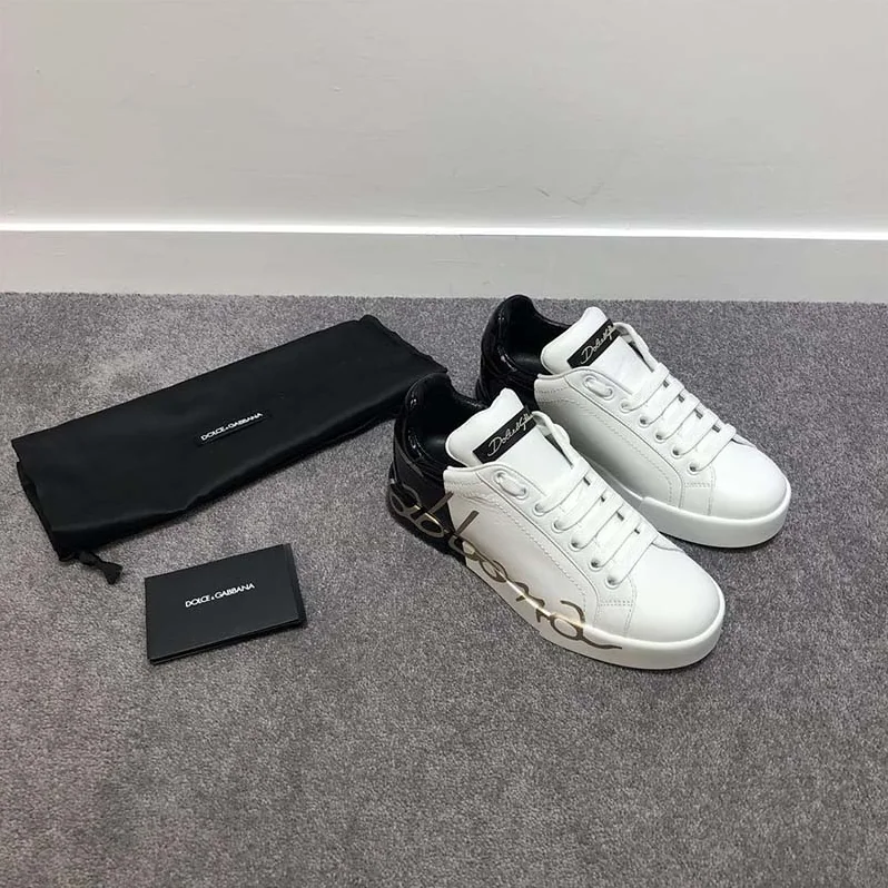 Dolce Gabbana D&G Shoes Zapatillas Portofino De Piel for Women in Black Dolce Gabbana D&G Shoes Zapatillas Portofino De Piel for Women in Black