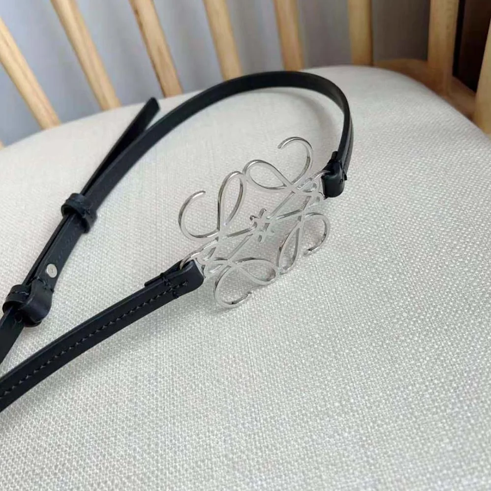 Loewe Anagram Belt in Classic Calfskin for Women in Black Loewe Anagram Belt in Classic Calfskin for Women in Black
