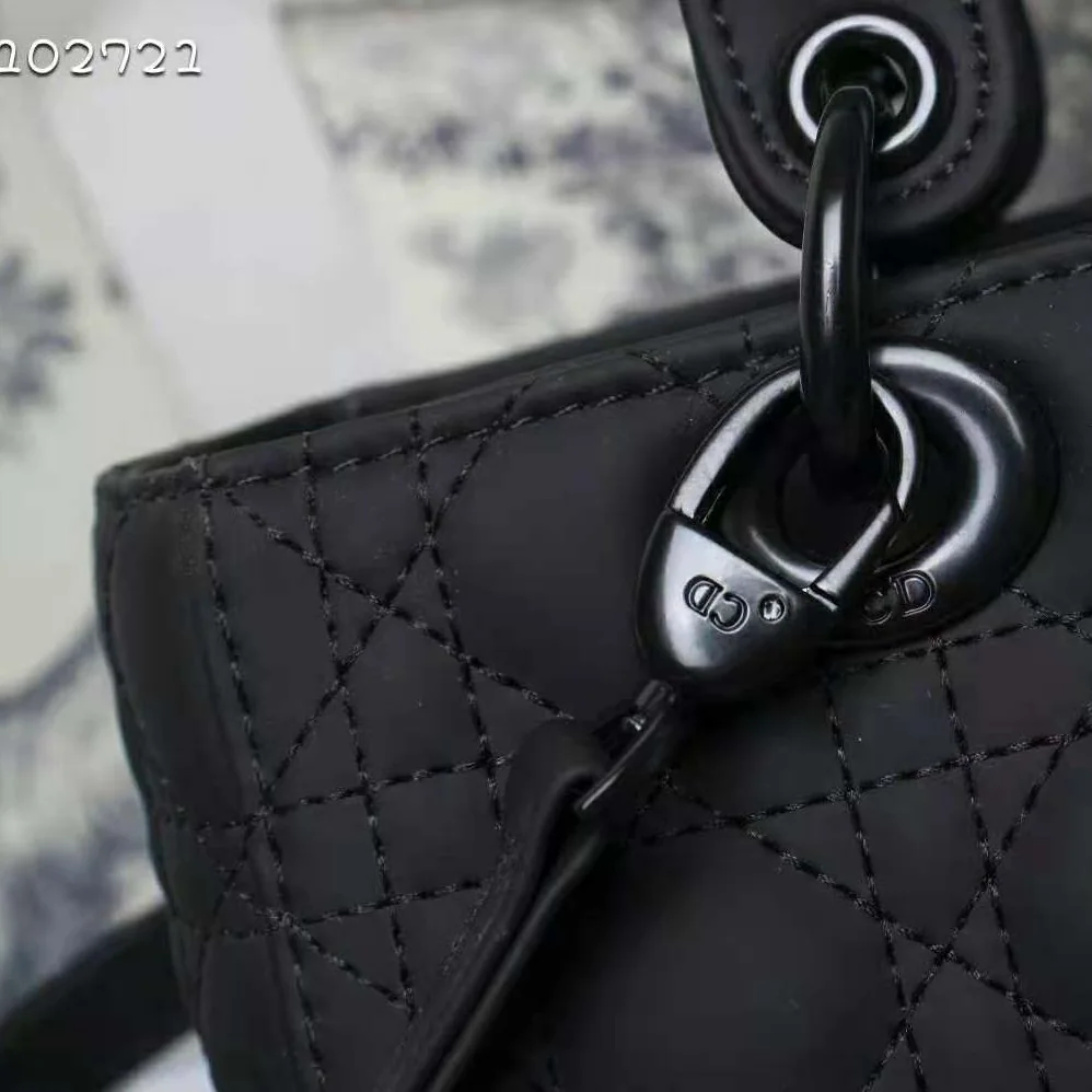 Dior Medium Lady Dior Bag Black Ultramatte Cannage Calfskin for Women Dior Medium Lady Dior Bag Black Ultramatte Cannage Calfskin for Women
