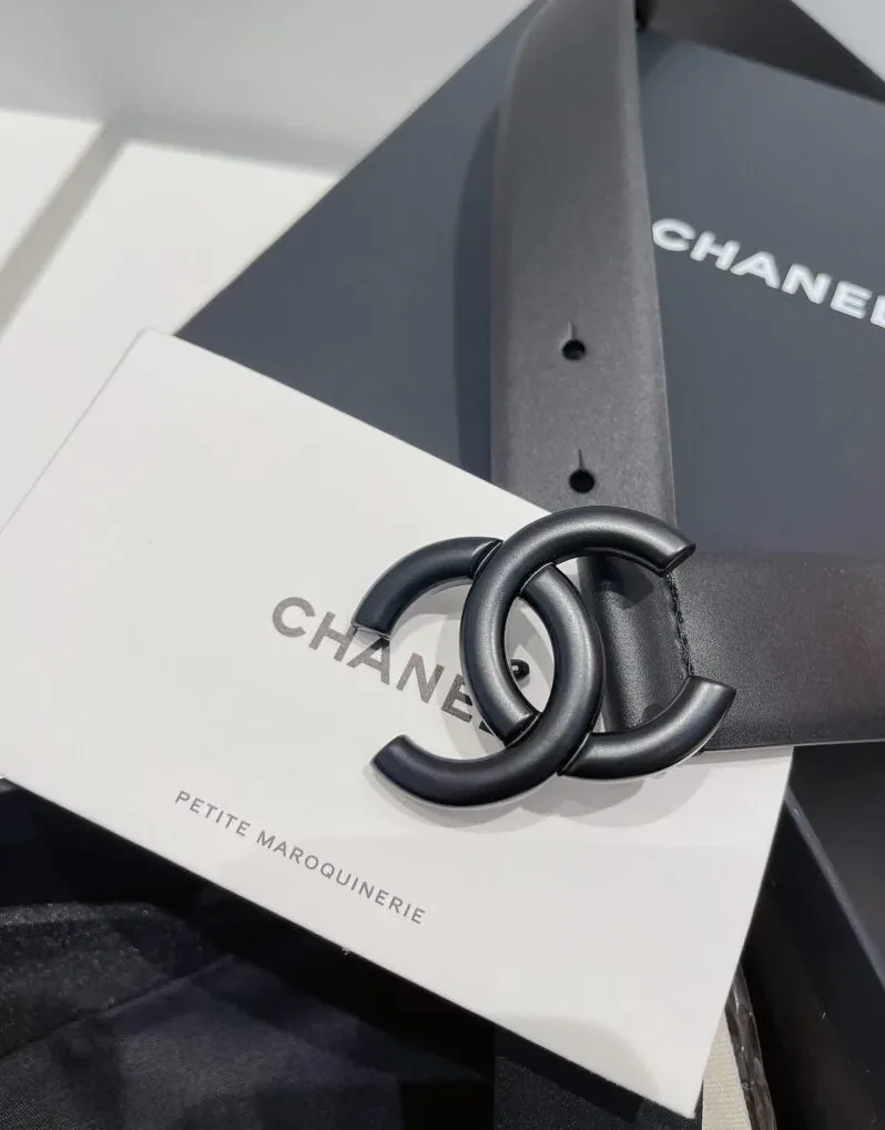 Chanel Interlocking C Buckle Belt Black Chanel Interlocking C Buckle Belt Black
