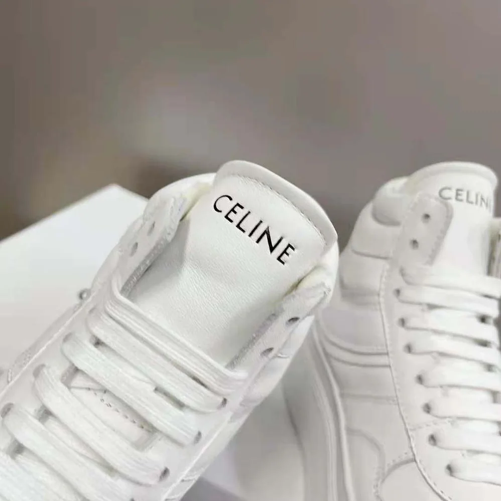 Celine Mid Block Sneakers with Wedge in Calfskin for Women