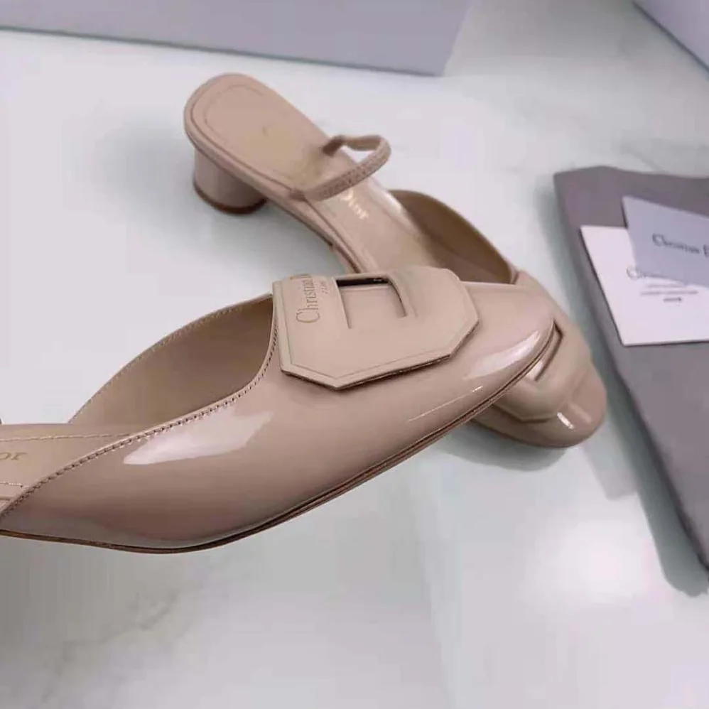 Dior Day Slingback Pump Nude Patent Calfskin for Women Dior Day Slingback Pump Nude Patent Calfskin for Women
