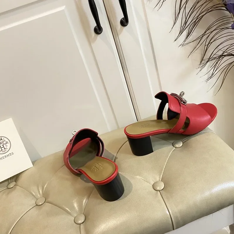 Hermes Candy Sandal Red , Shoes for Women
