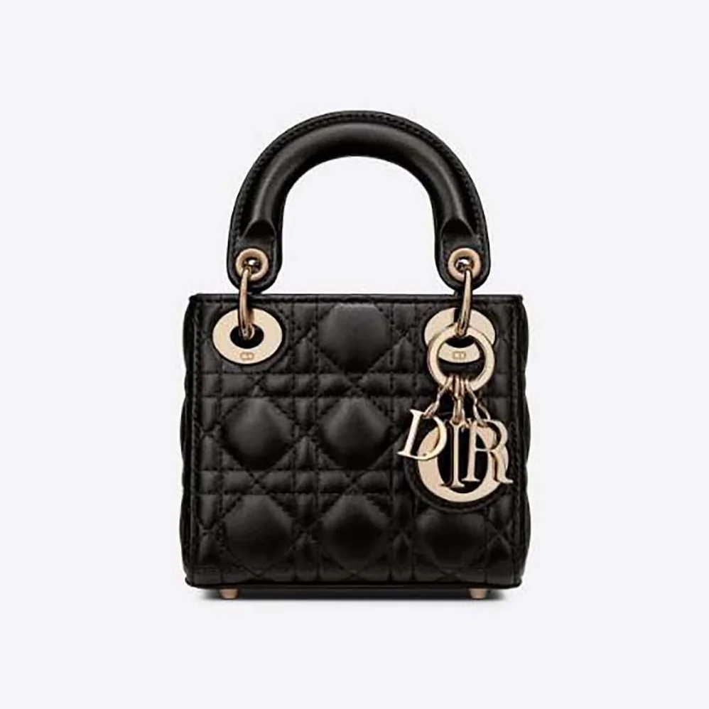 Dior Micro Lady Dior Bag Black Cannage Lambskin for Women Dior Micro Lady Dior Bag Black Cannage Lambskin for Women