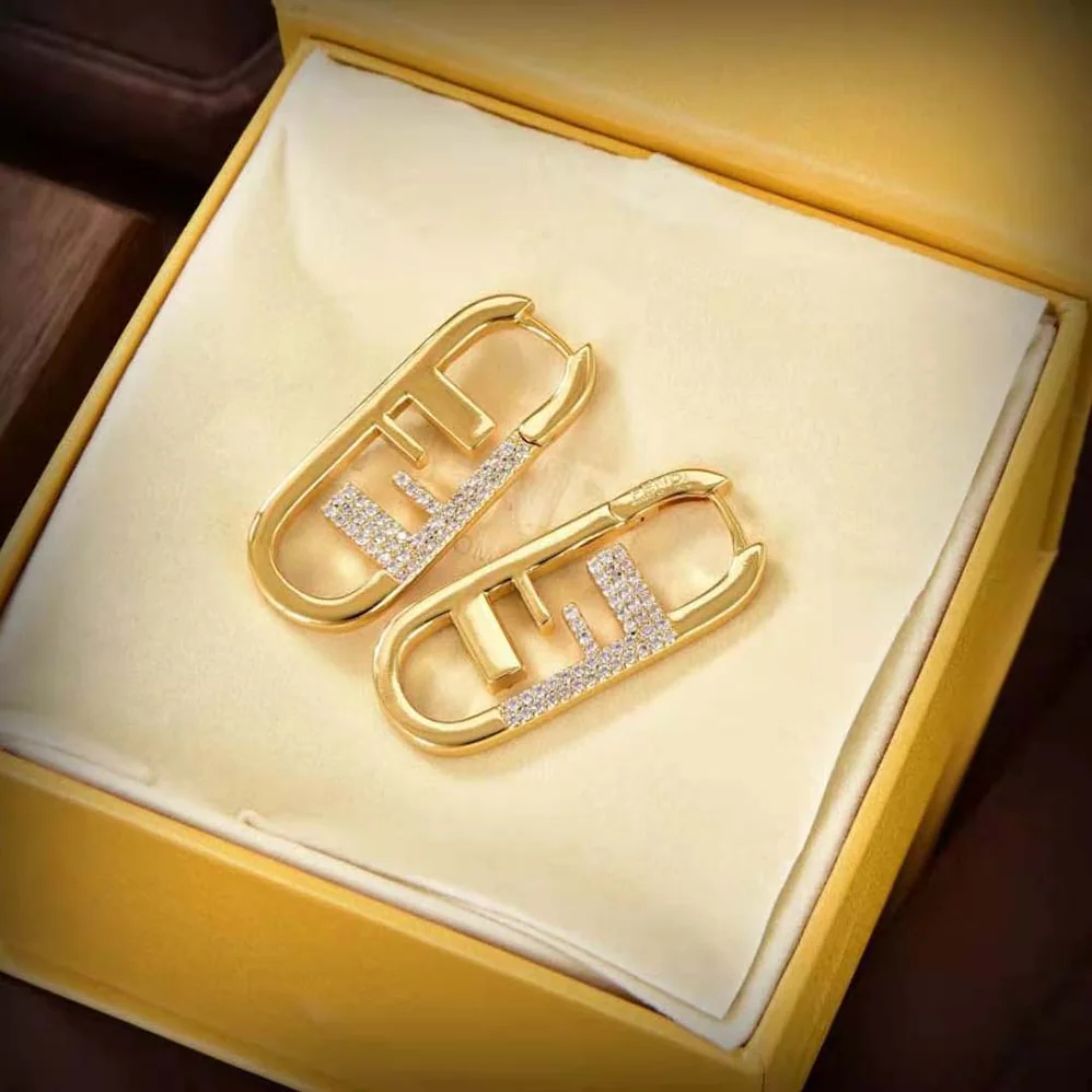Fendi O'Lock Earrings Gold for Women in colored