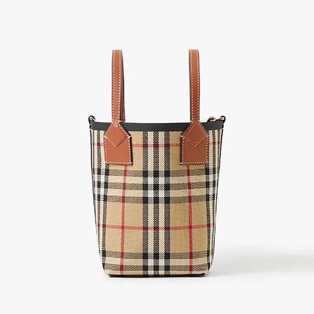 Burberry Mini London Tote Bag for Women in Brown Burberry Mini London Tote Bag for Women in Brown