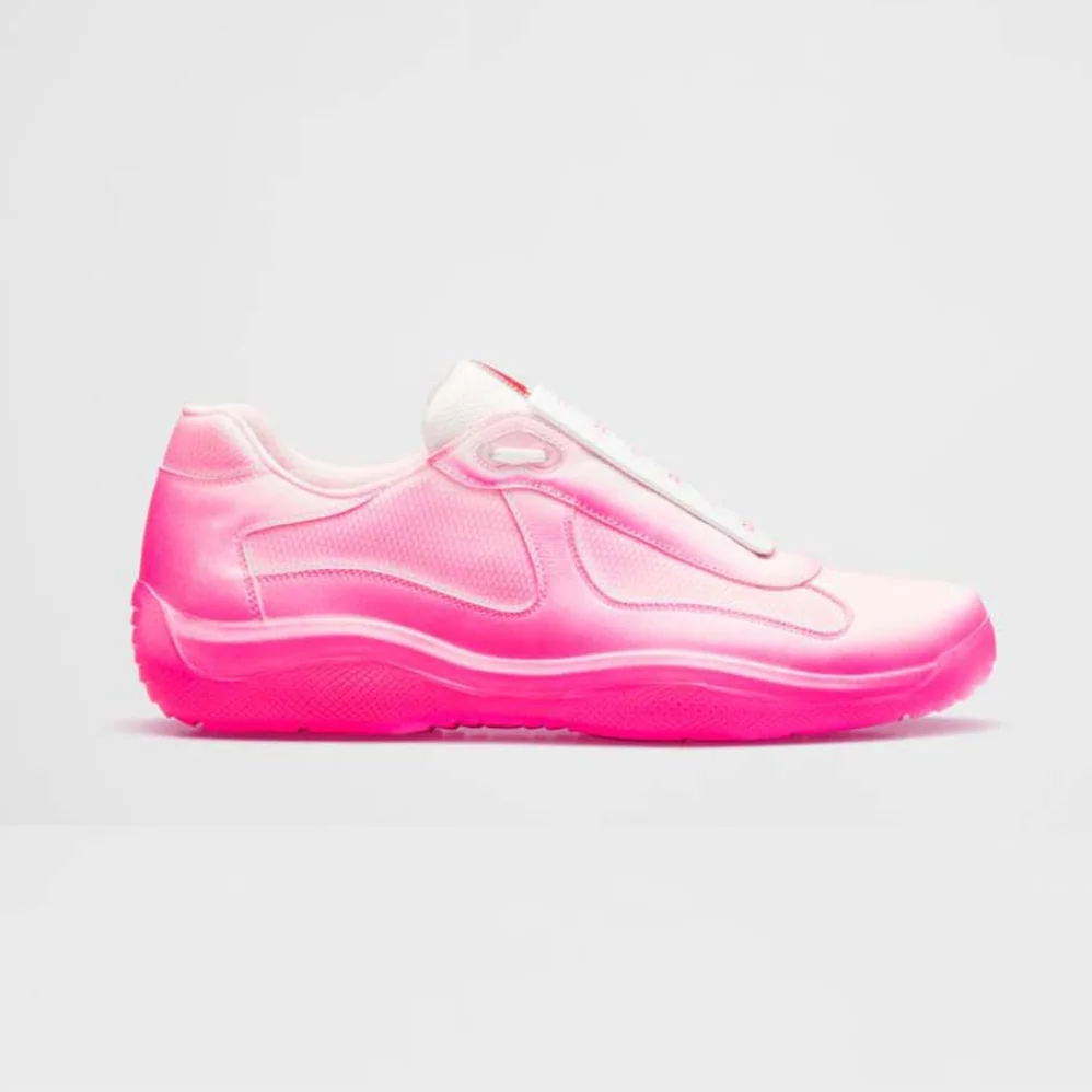 Prada Cass x Prada Americas Cup Rel3ase Sneakers for Unisex in Pink Prada Cass x Prada Americas Cup Rel3ase Sneakers for Unisex in Pink