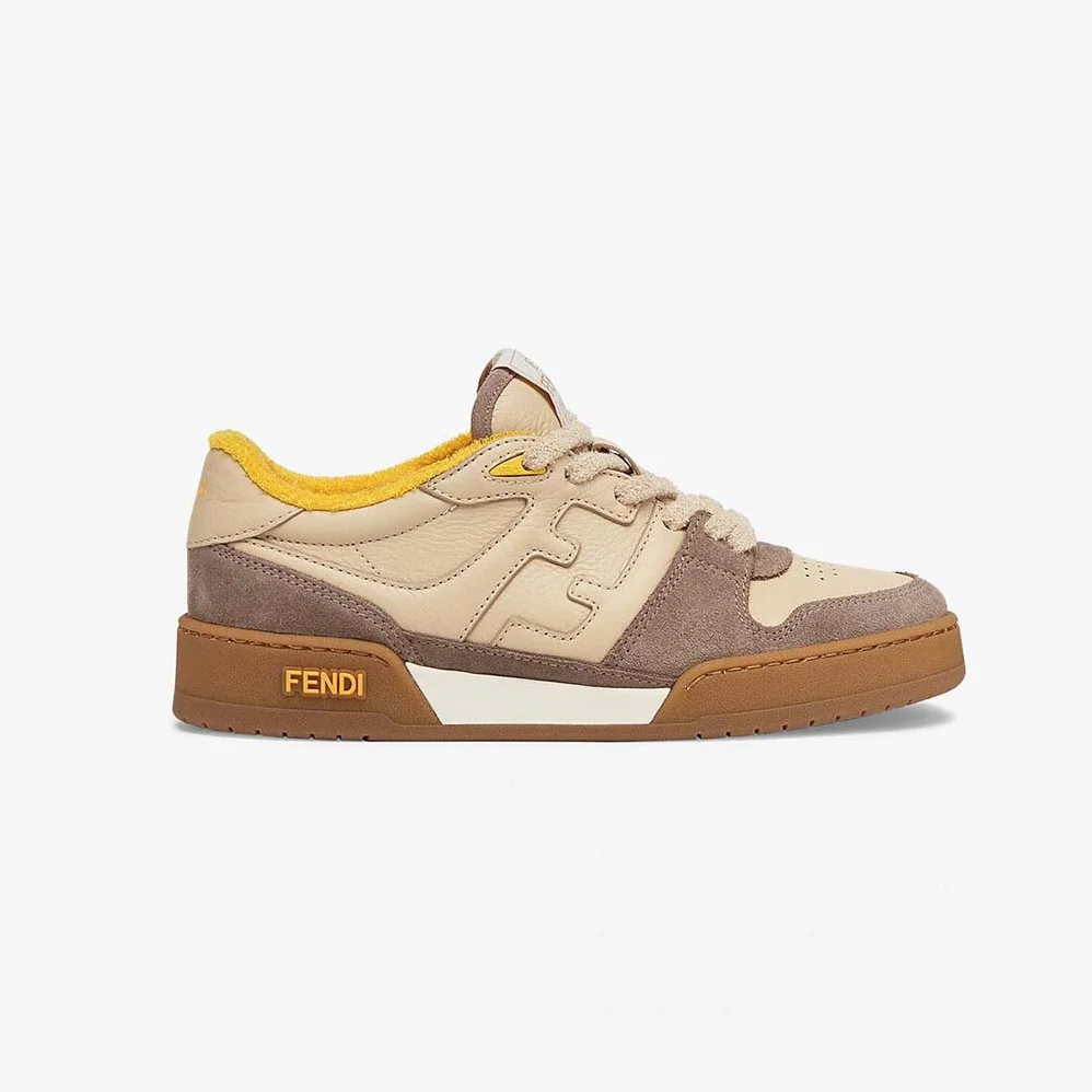 Fendi Match Beige Suede Low for Unisex in Tops Fendi Match Beige Suede Low for Unisex in Tops