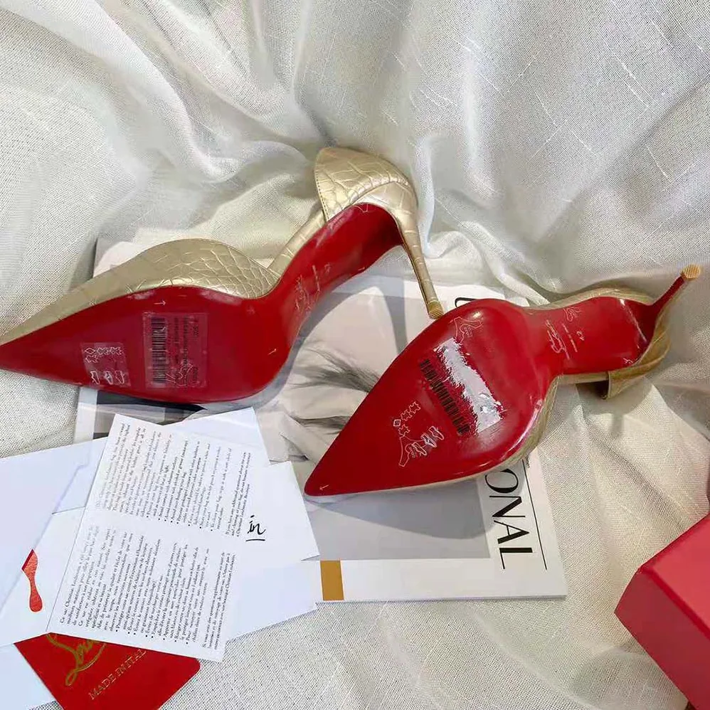Christian Louboutin Lriza 100 mm Heel for Women in Gold