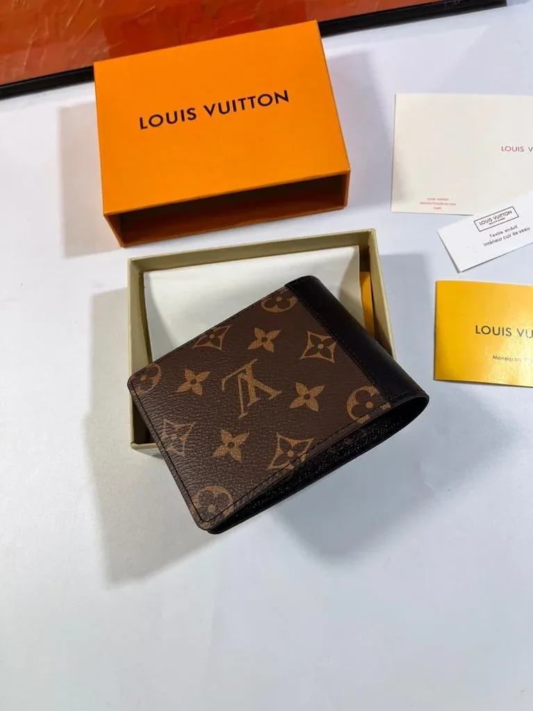 Louis Vuitton Multiple Wallet Monogram Macassar Black