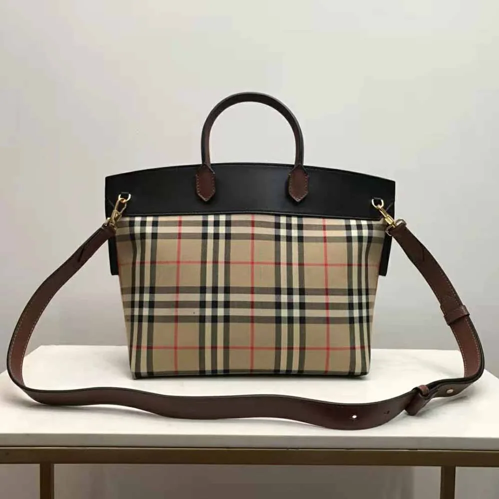 Burberry Small Vintage Check Society Top Handle Bag for Women