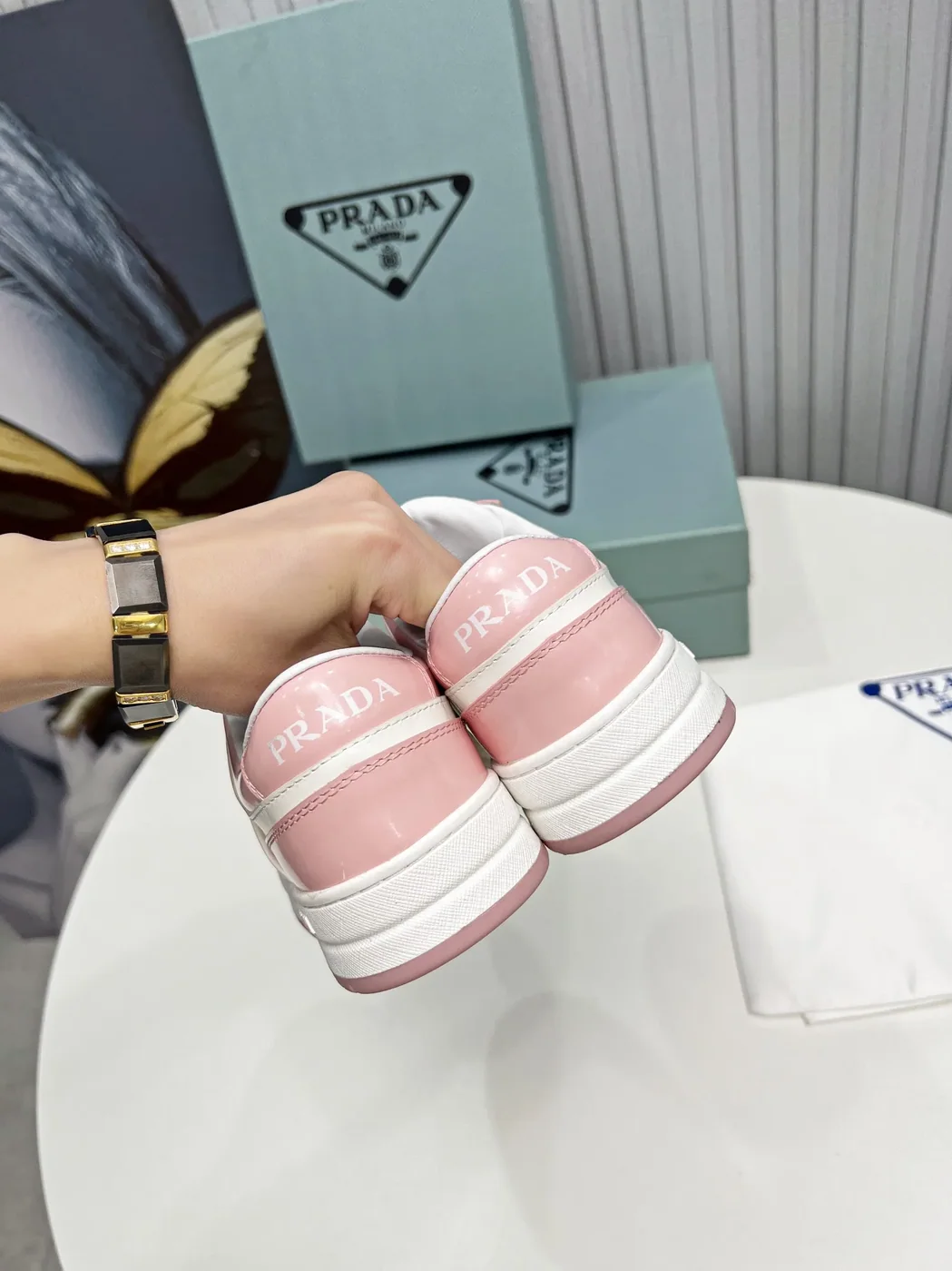 Prada Downtown Sneakers Pink / Prada Downtown Sneakers Pink /