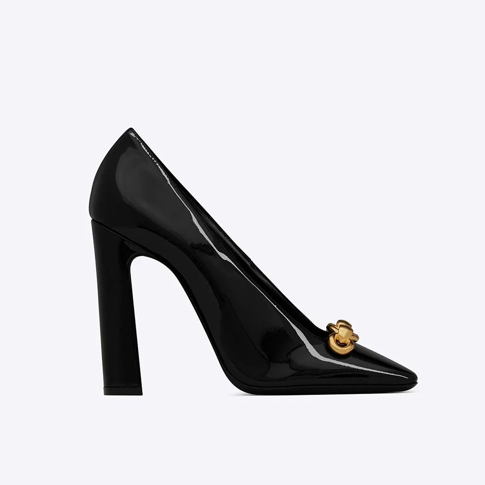Saint Laurent YSL Silvana Pumps in Patent Leather for Women in Black Saint Laurent YSL Silvana Pumps in Patent Leather for Women in Black